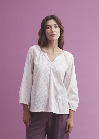Blusa jacquard devor - Imagen 1