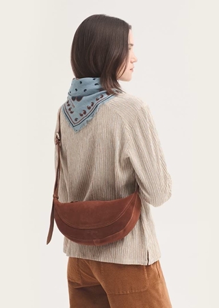 Bolso góndola piel serraje - Imagen 1