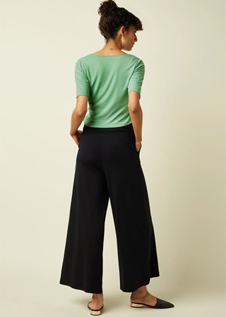 Border Palazzo Cropped Pants Milano Uni - Imagen 2