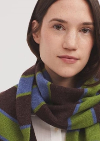 Bufanda rayas de lana - Imagen 1