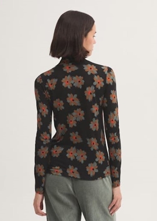 Camiseta con cuello perkins "Animal Flower" - Imagen 2