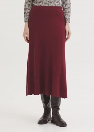 Falda larga rib - Imagen 1