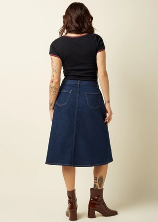 Falda Marie Onyx Denim - Imagen 2