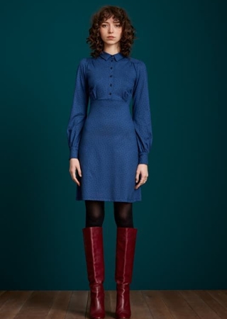 KL. DUFFY BUTTON DRESS LITTLE DOTS - Imagen 1