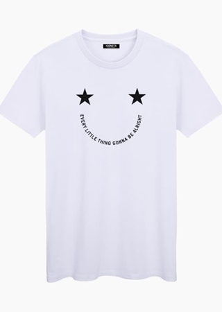 SM. CAMISETA SMILING BLANCA UNISEX - Imagen 1