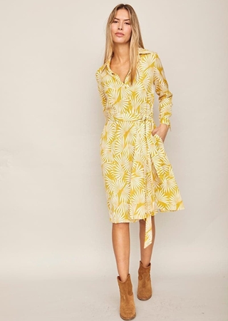 Smile. Vestido corto mandarina amarillo - Imagen 1