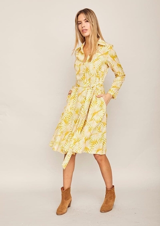 Smile. Vestido corto mandarina amarillo - Imagen 2