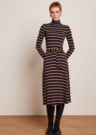 Vestido con cuello vuelto Century Stripe - Imagen 1