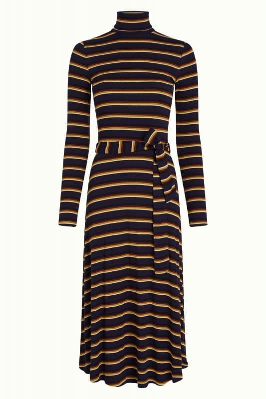 Vestido con cuello vuelto Century Stripe - Imagen 4