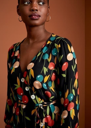 Zuma wrap dress rosy lee - Imagen 1